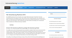 Desktop Screenshot of kfz-versicherung-rechner.biz